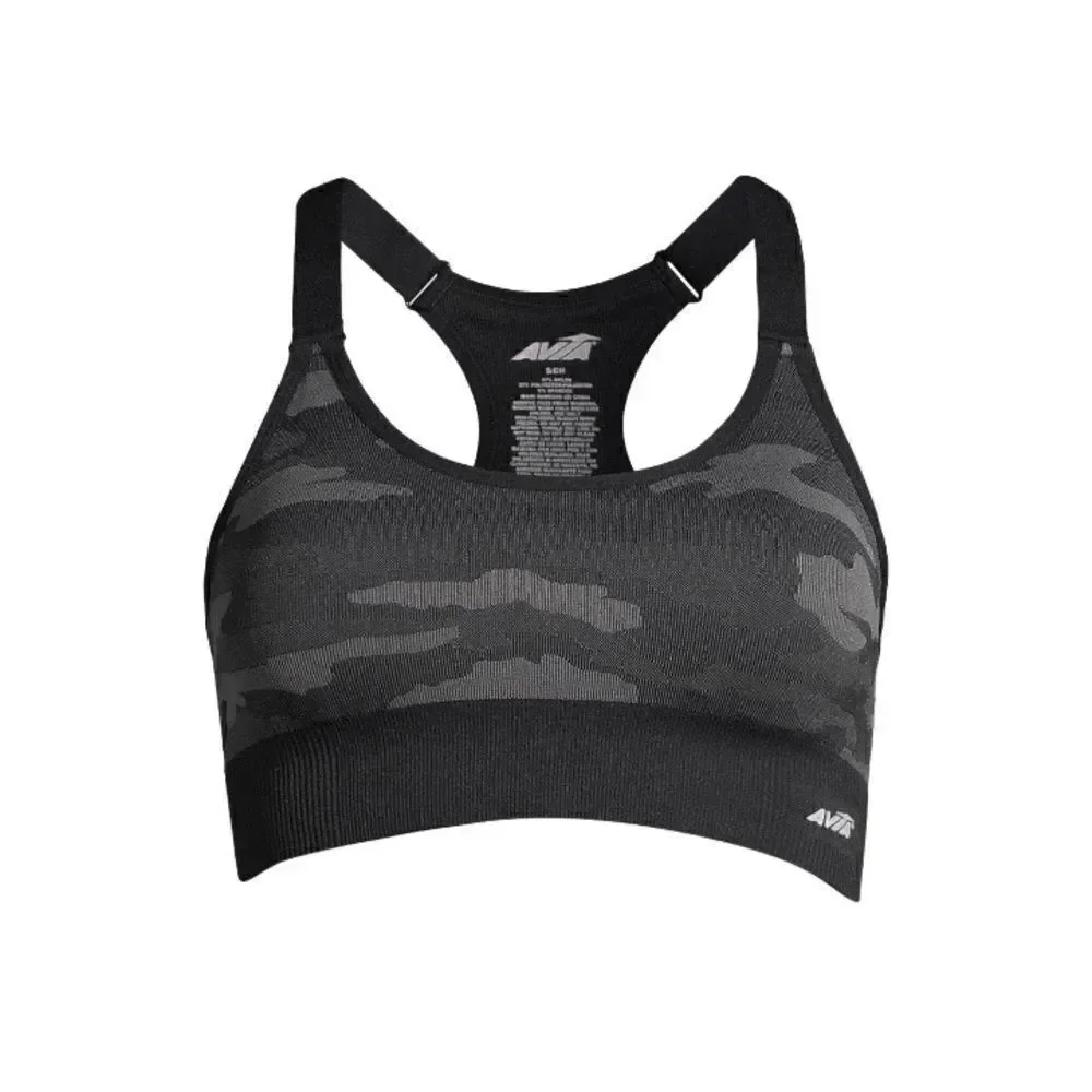 Womens Seamless Moisture Wicking Active Workout Keyhole Sports Bra 2-Pack Size S